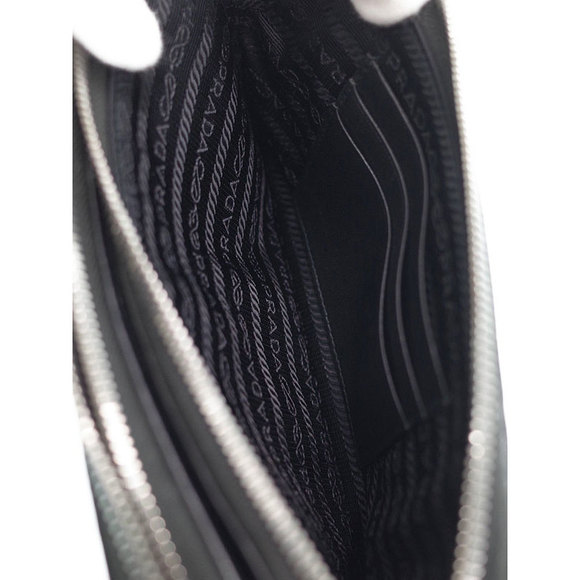 Prada Nappa Leather Mini Chain Shoulder Bag Black - Picture 3 of 7